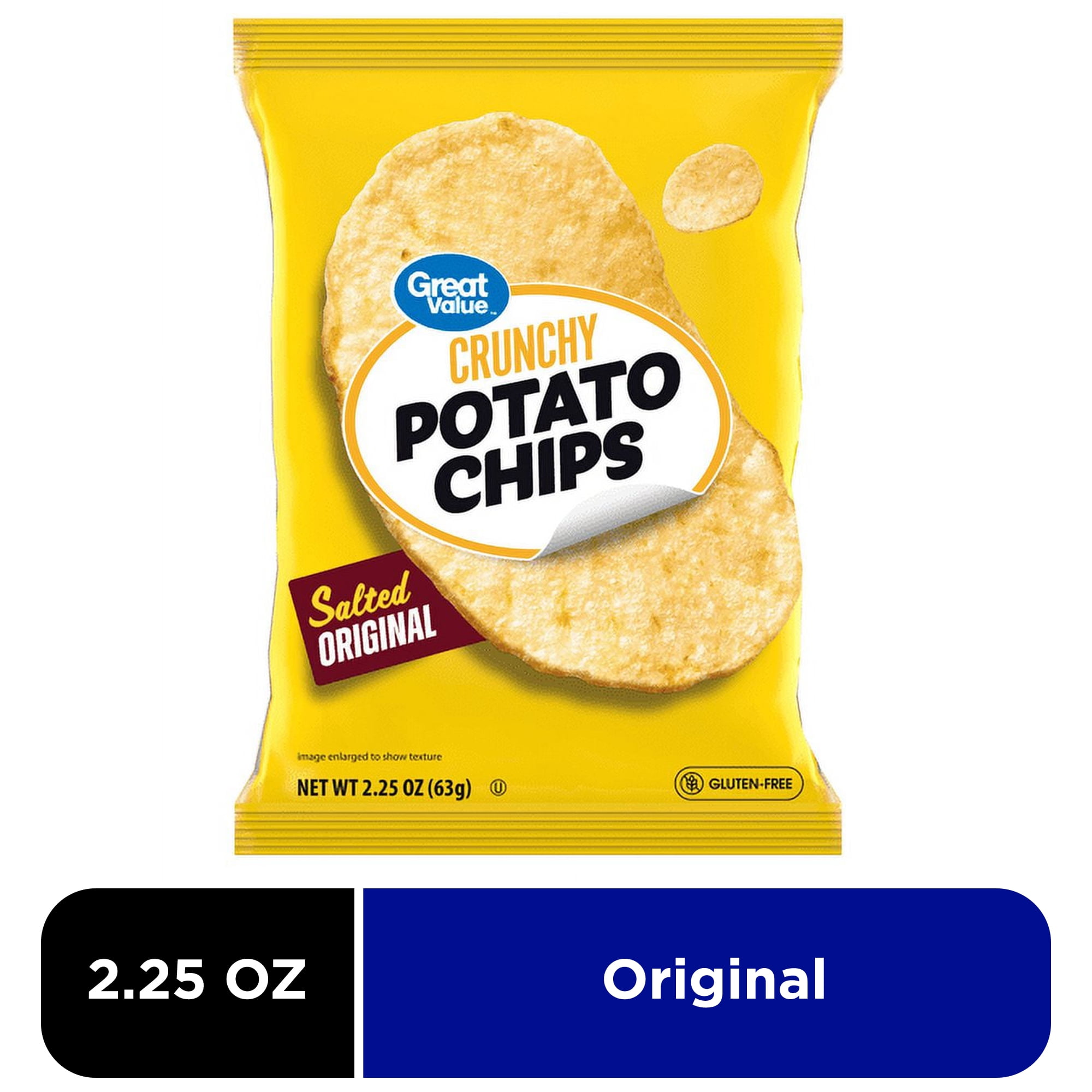 Great Value Original Potato Chips, 2.25 oz