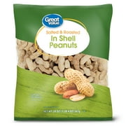 Great Value Salted & Roasted in Shell Peanuts, 20 oz