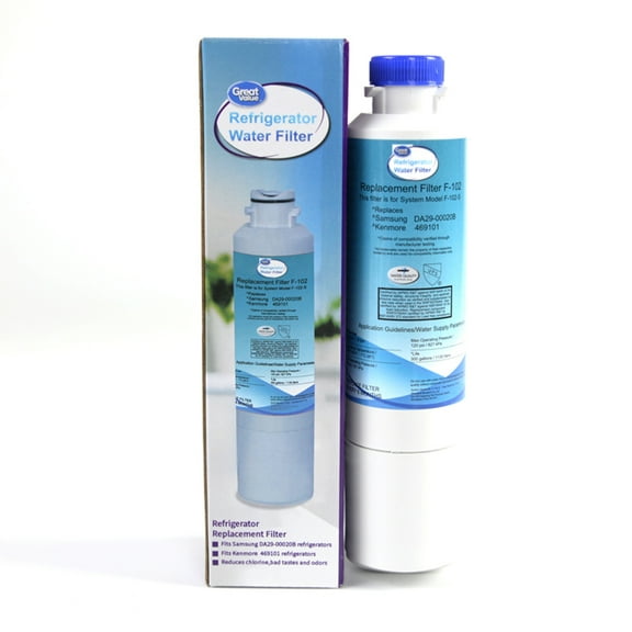 Great Value Samsung HAF-CIN Refrigerator Filter, White, 1-Pack, BPA-Free, F102, NSF42&53, 2x8.3x2 inches