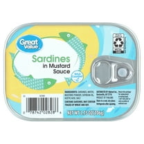 Great Value Sardines in Mustard Sauce, 3.75 oz