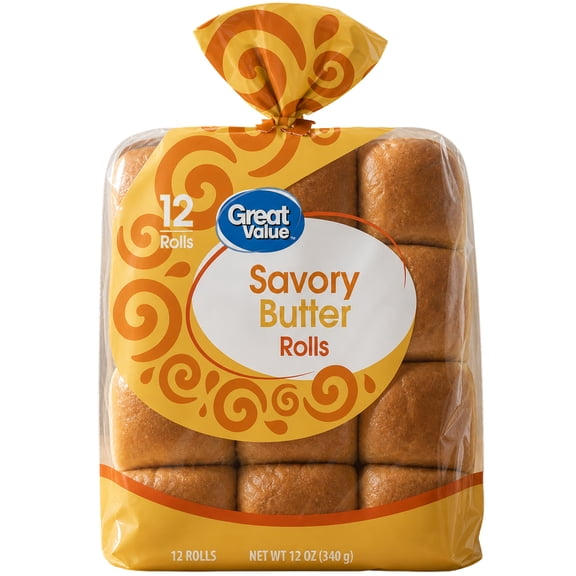 Great Value Savory Butter Rolls, 12 oz, 12 Count
