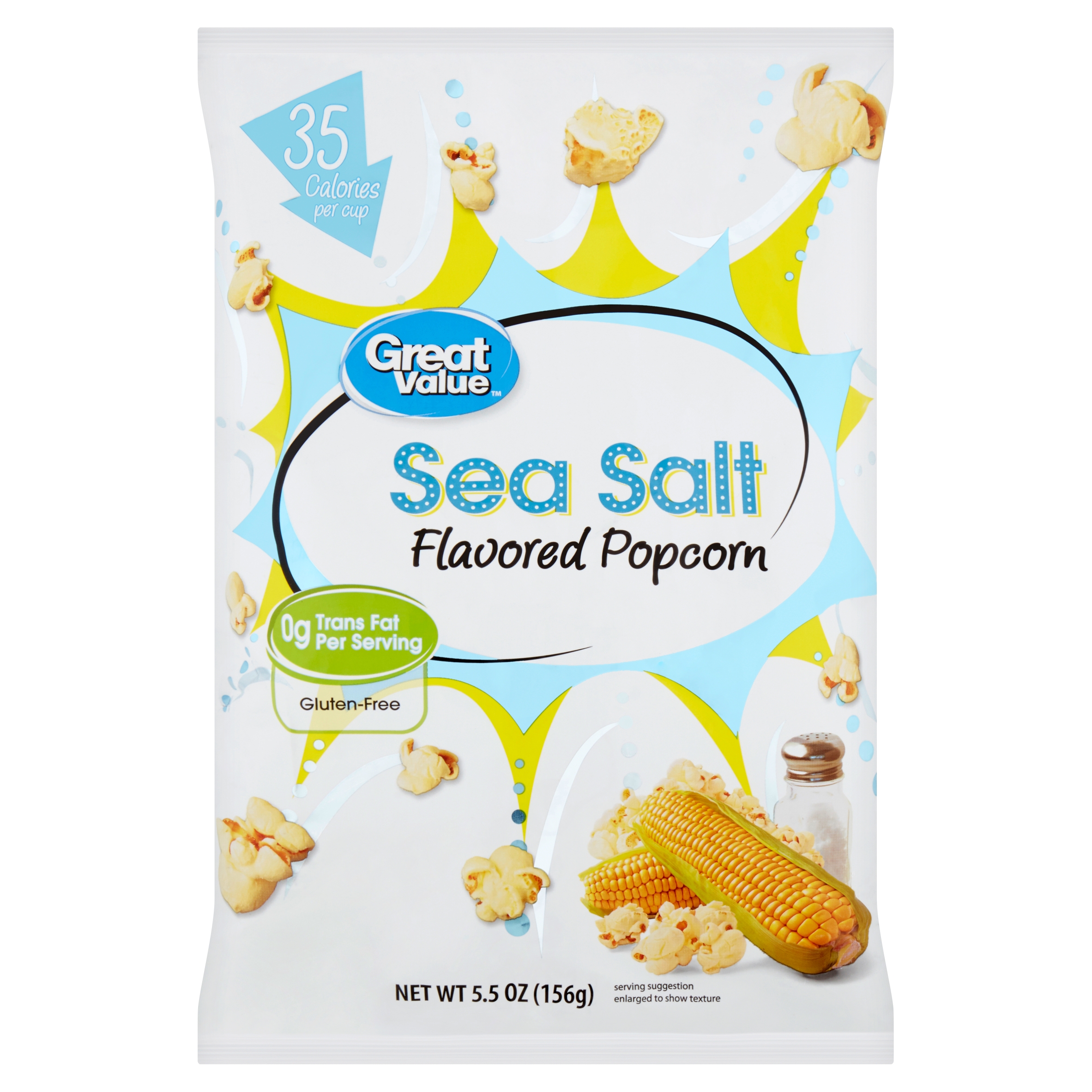 Great Value Sea Salt Flavored Popcorn, 5.5 oz - image 1 of 7