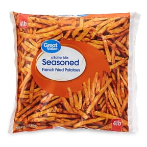 Great Value Seasoned French Fried Potatoes, 64oz Bag (Frozen)