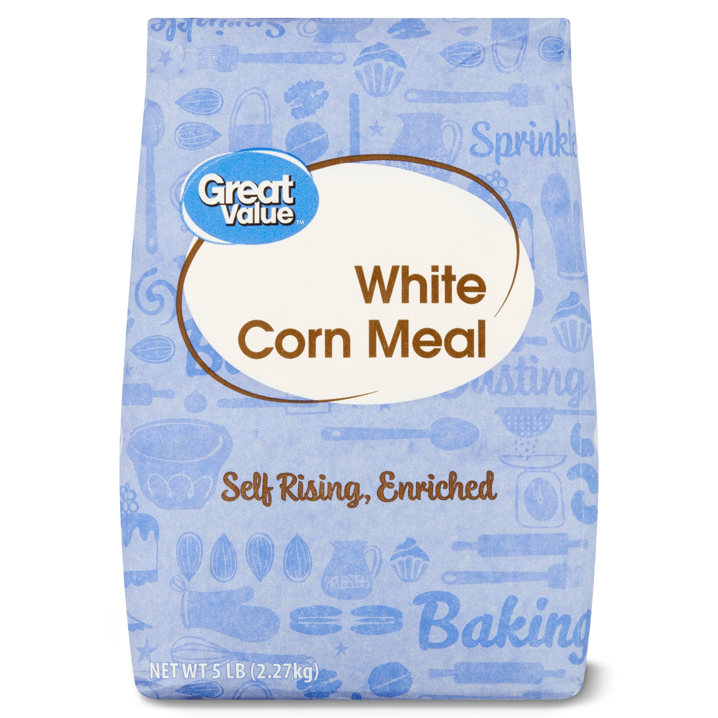 Great Value Self Rising White Cornmeal, 5 lbs