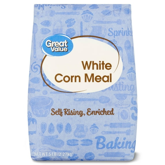 Great Value Self Rising White Cornmeal, 5 lbs