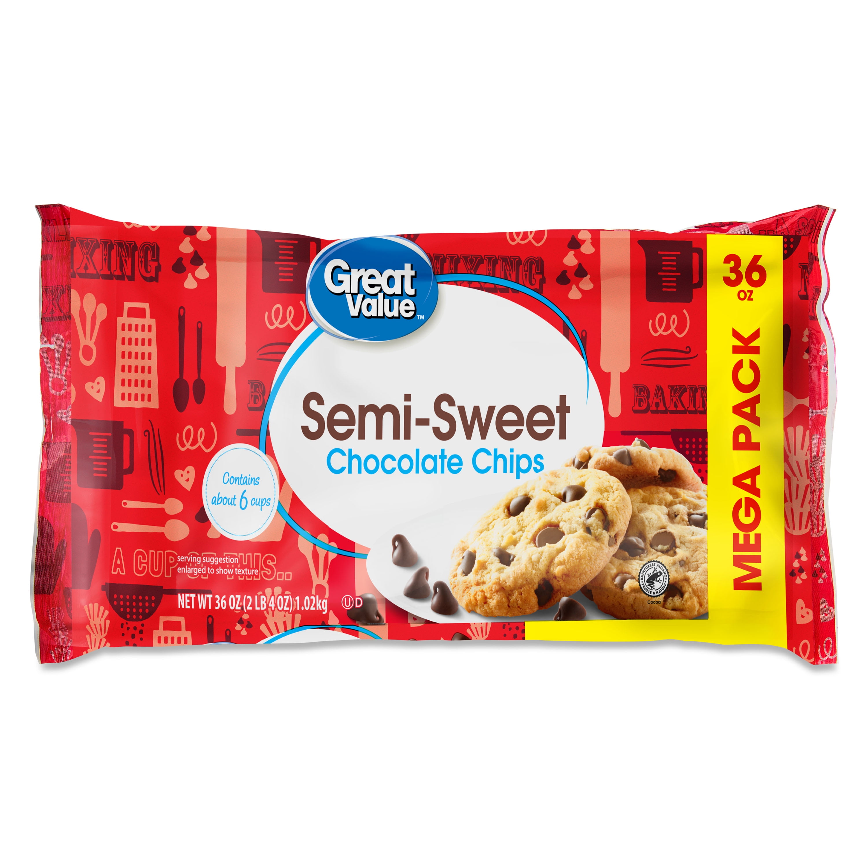Great Value Semi Sweet Chocolate Chips, 36oz
