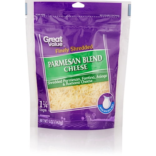 Great Value Shredded Parmesan Blend Cheese, 5 oz