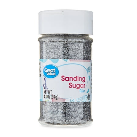 Great Value Silver Sanding Sugar, 3.3 oz