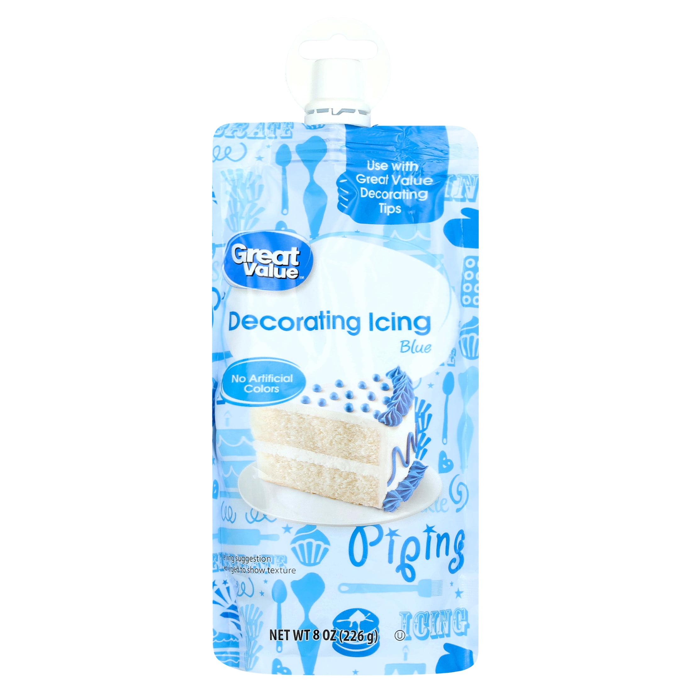 Great Value Decorating Icing, Blue, 8 oz
