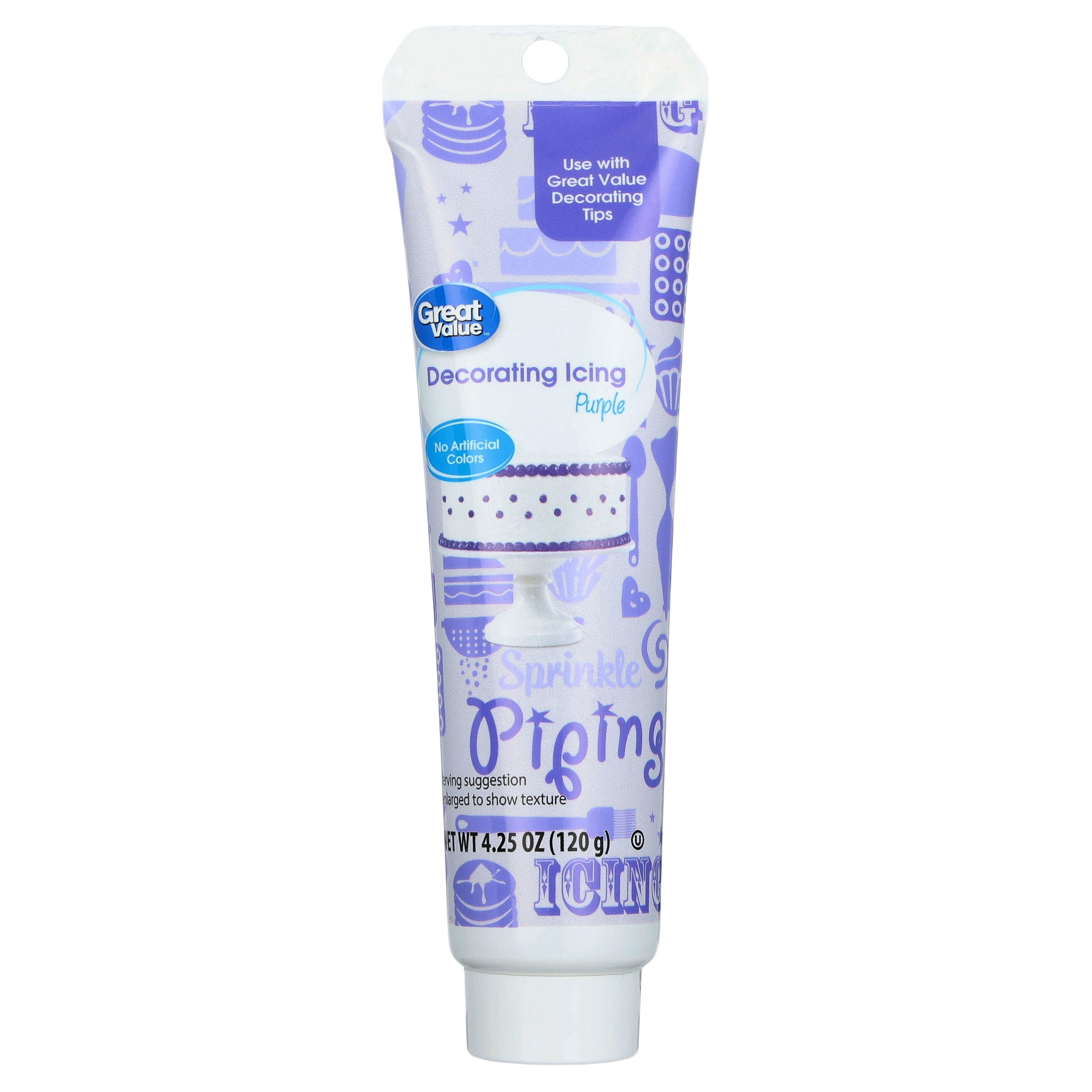Great Value Decorating Icing, Purple, 4.25 oz
