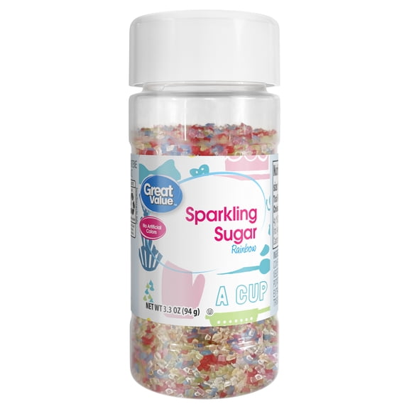 Great Value Rainbow Sparkling Sugar, 3.3 oz