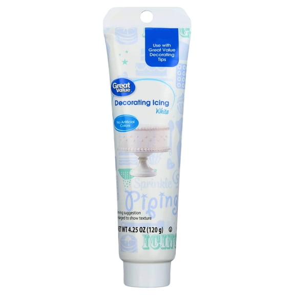 Great Value Decorating Icing, White, 4.25 oz