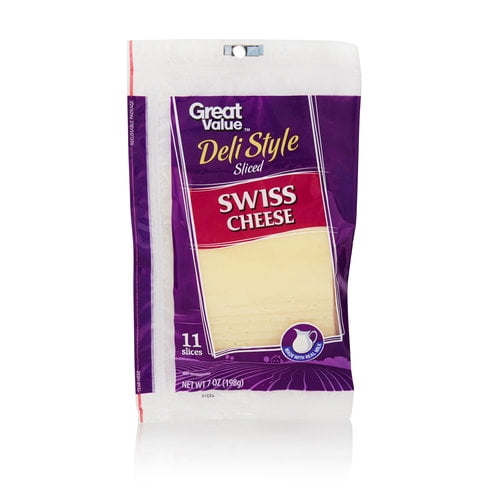 Great Value Sliced Swiss Cheese, 7 oz