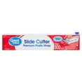 thumbnail image 1 of Great Value Slide Cutter Clear Premium Plastic Wrap, 300 sq ft, 1 of 7