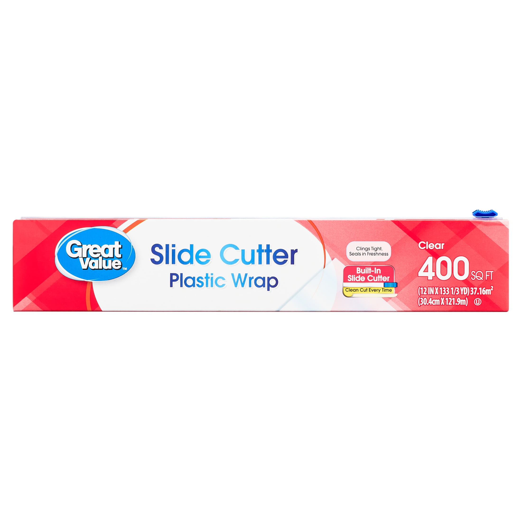 Plastic wrap with slide cutter discount