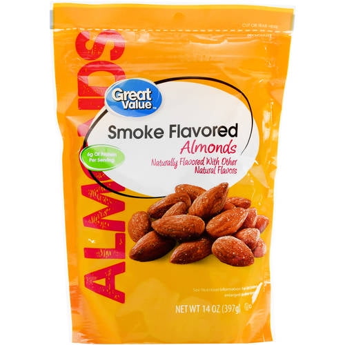 Great Value Smoke Flavored Whole Almonds, 12 Oz.