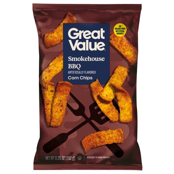 Great Value Smokehouse BBQ Corn Chips, 9.25 oz