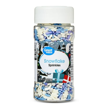 Great Value Snowflake Sprinkles, 2.75 oz