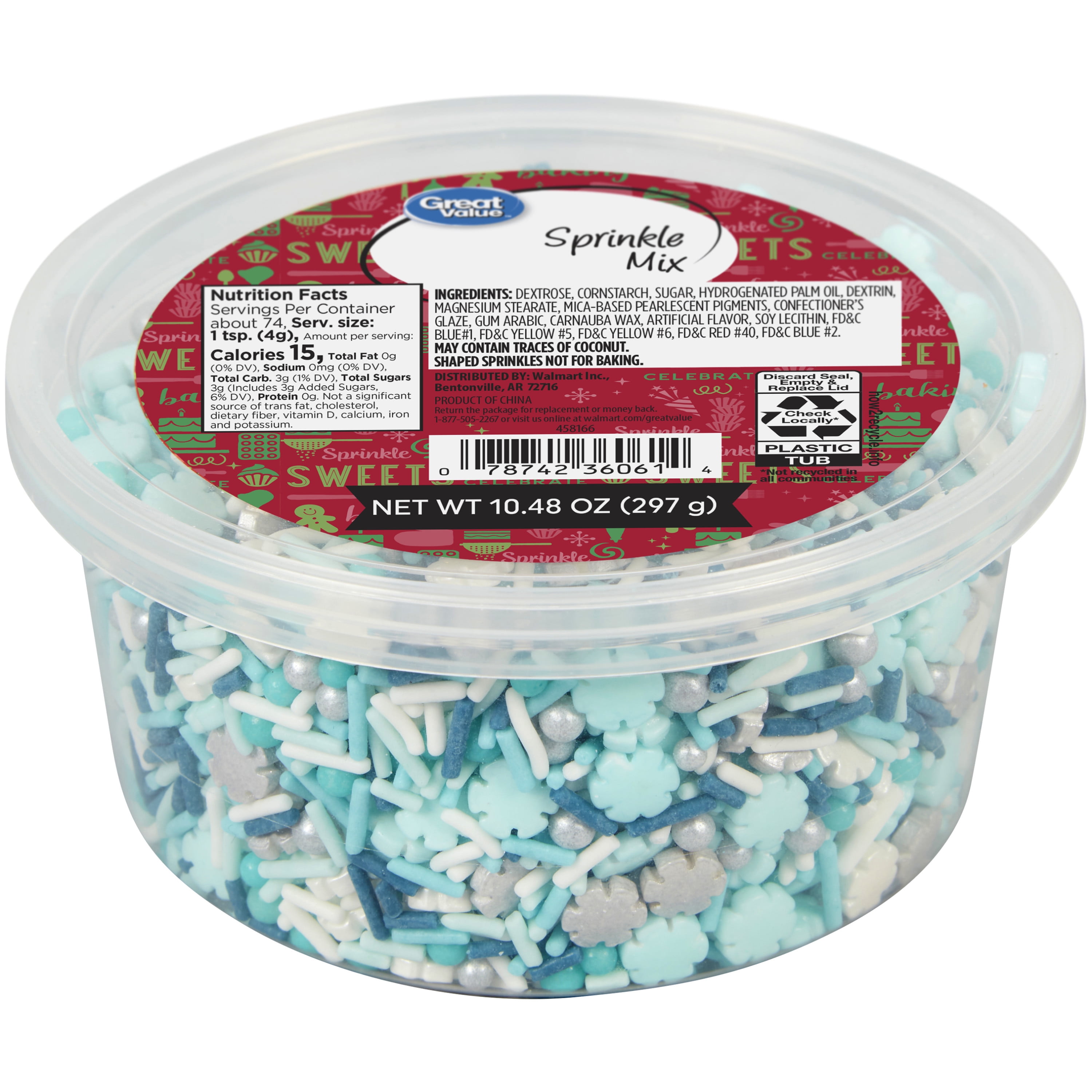 Blue and White Snowflake Sprinkles 10 lb.