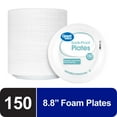 thumbnail image 1 of Great Value Soak Proof Foam Foam Plates, White, 8.8 in, 150 Count, 1 of 9