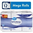 Great Value Soft & Strong Premium Toilet Paper, 12 Mega Rolls