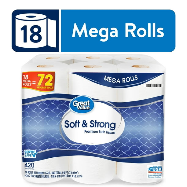 Great Value Toilet Paper - Roll inventory labels - Walmart