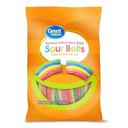 Great Value Sour Belts, 4.5 oz