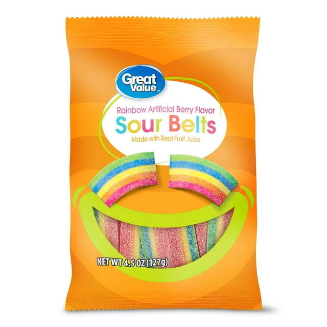 Great Value Sour Belts, 4.5 oz