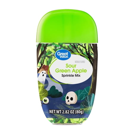 Great Value Sour Green Apple Halloween Sprinkles, 2.82 oz