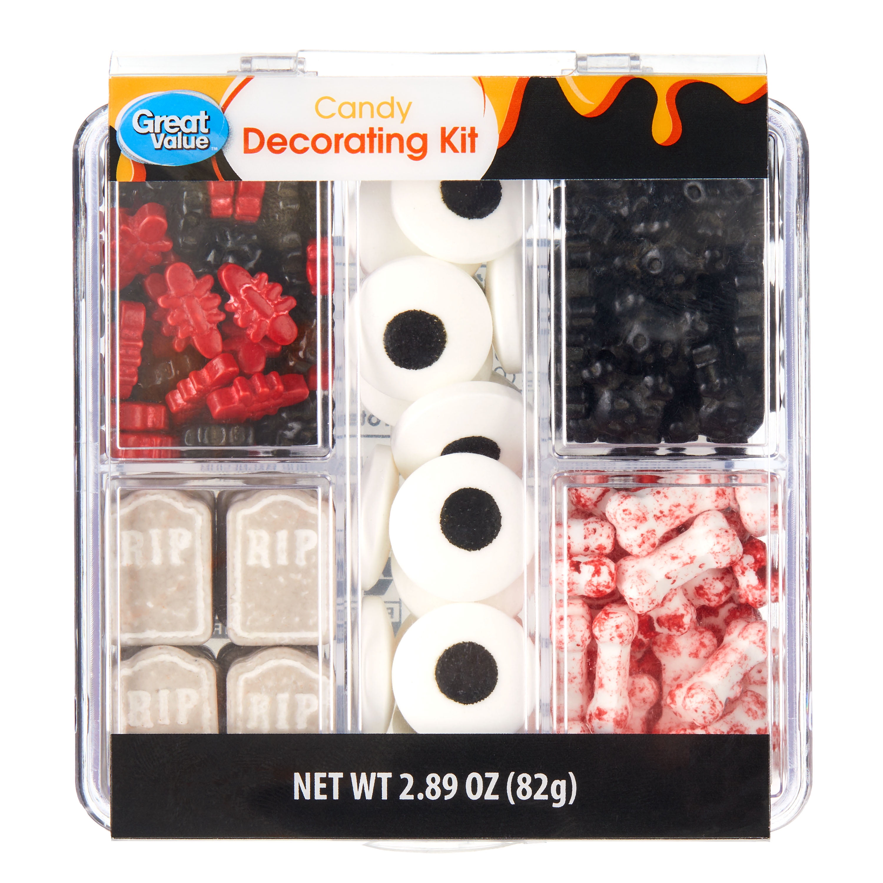 Great Value Spooky Halloween Candy Decorating Kit, 2.89 oz ...