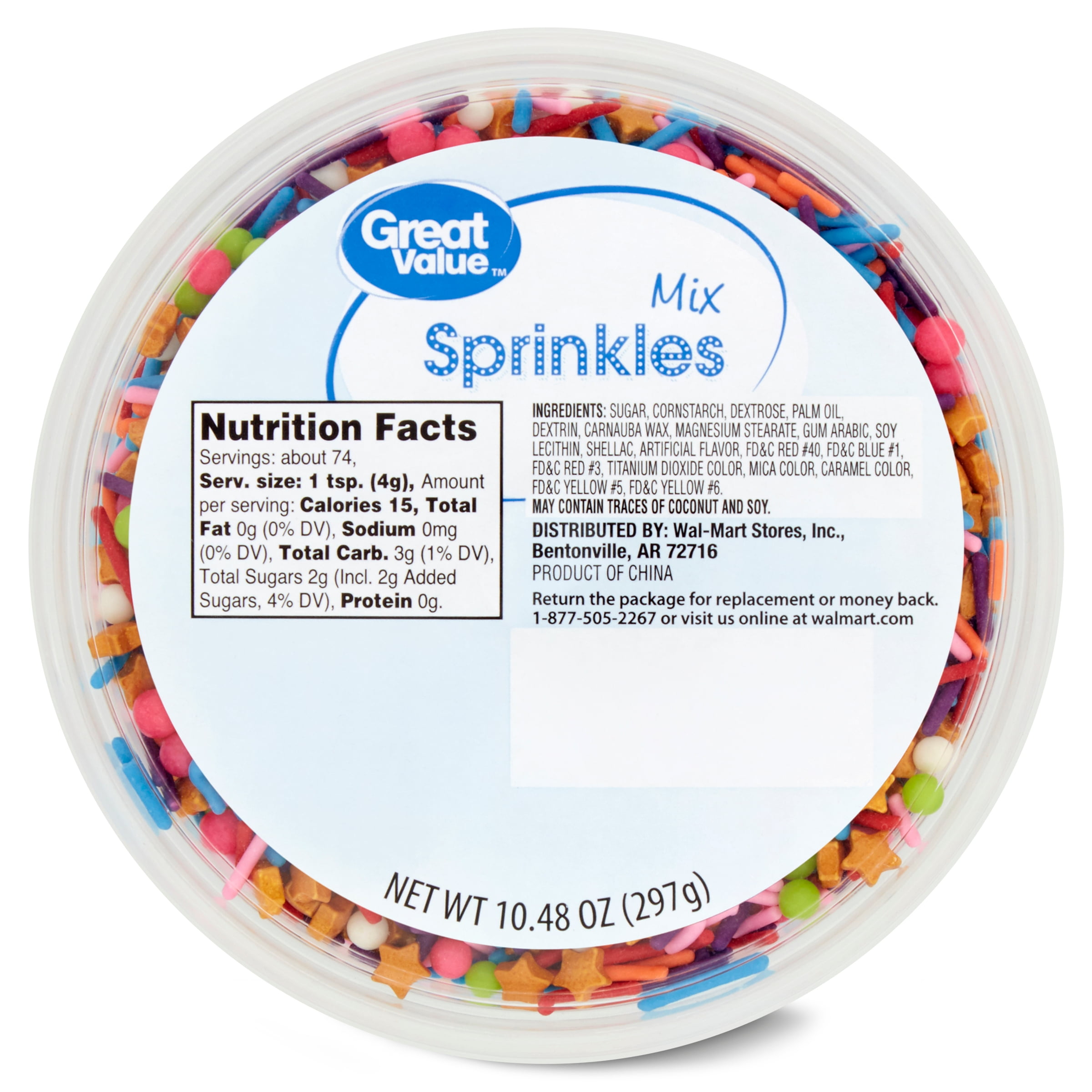 Great Value Sprinkle Mix Rainbow, 5oz