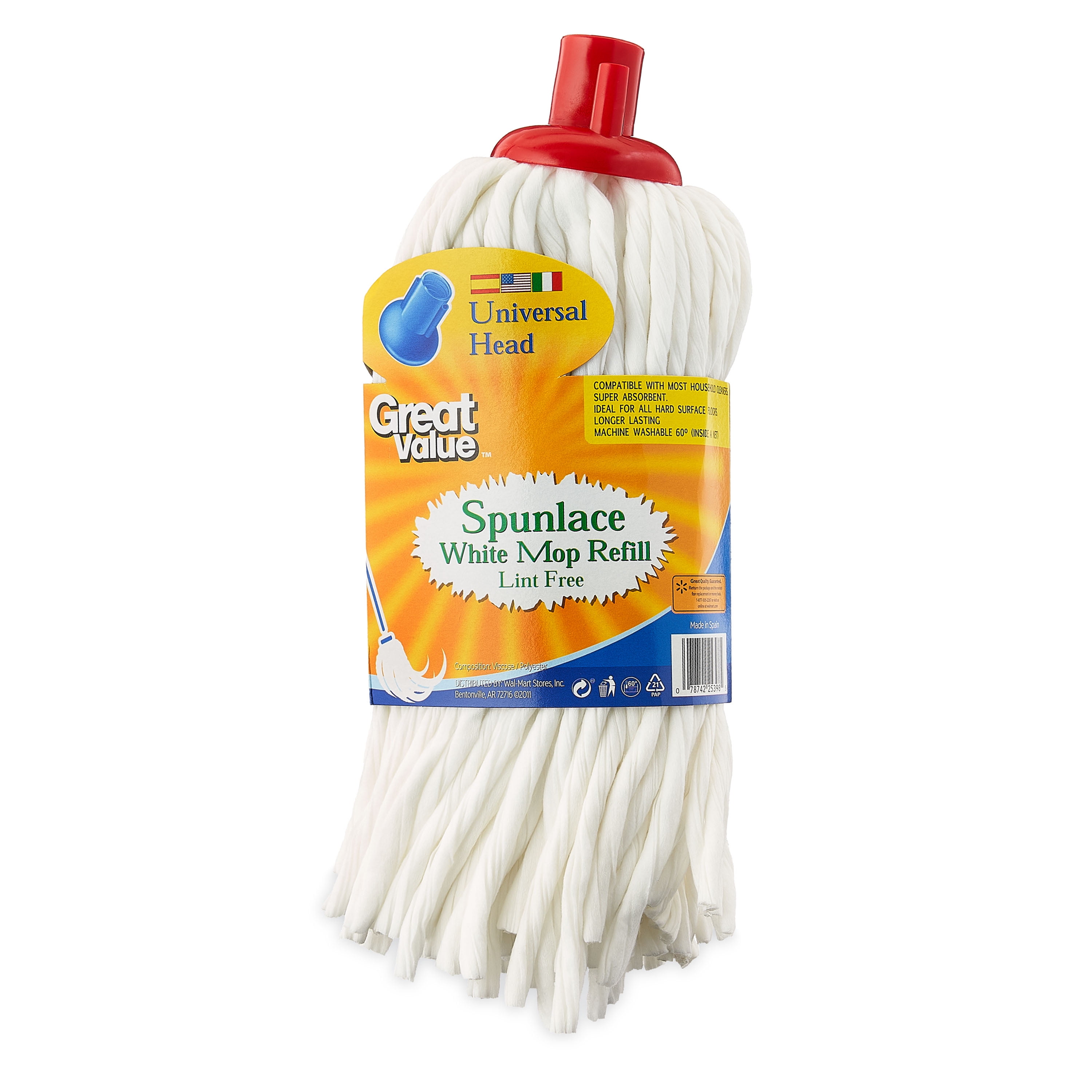 Great Value Spunlace Lint Free White Mop Refill Non Woven Fabric