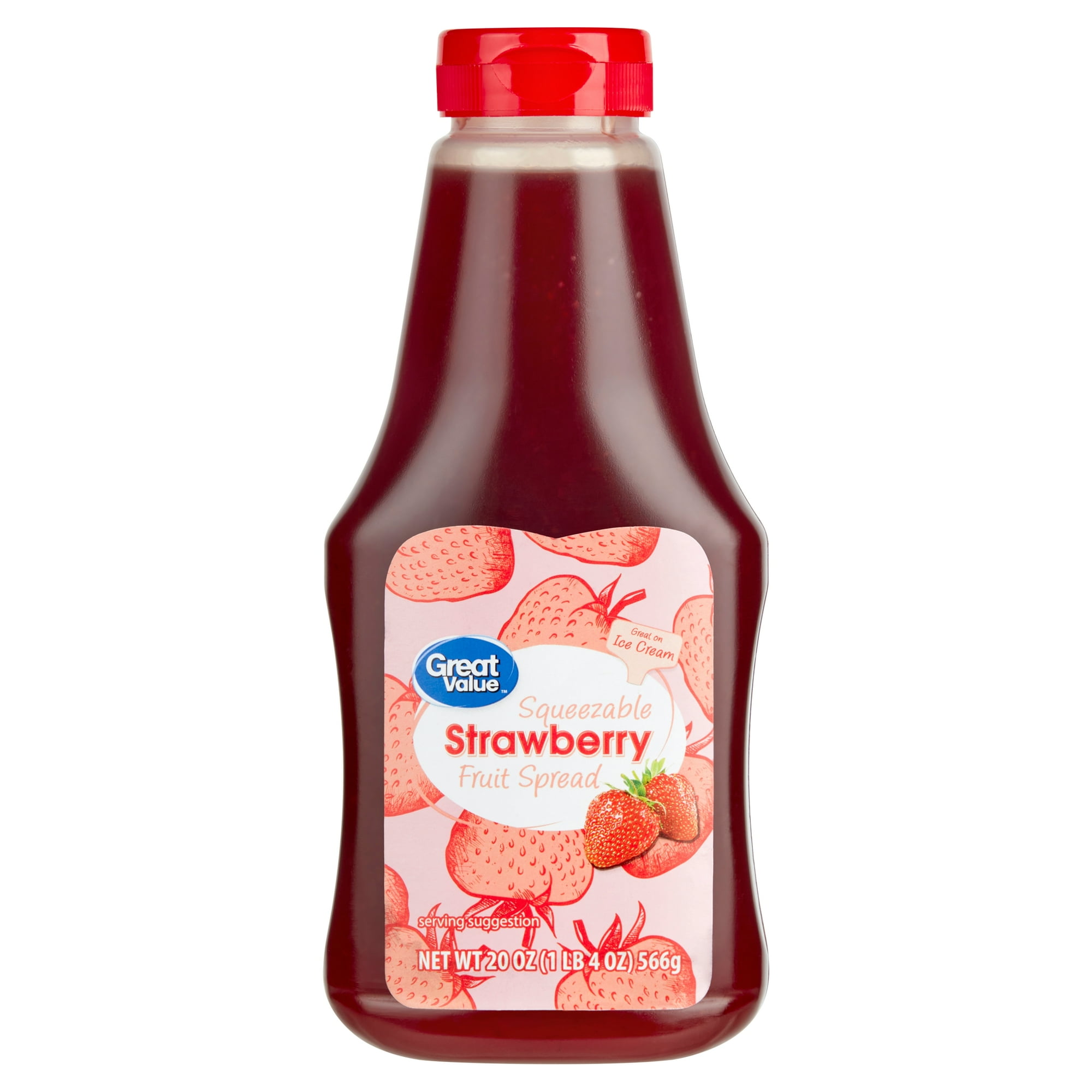 Great Value Squeezable Strawberry Fruit Spread, 20 oz