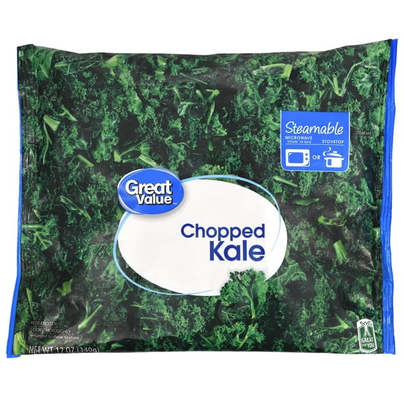 Great Value Steamable Chopped Kale, 12 oz (Frozen)