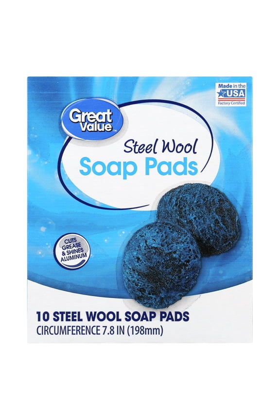 Steel Wool Soap Pads, 10 Count