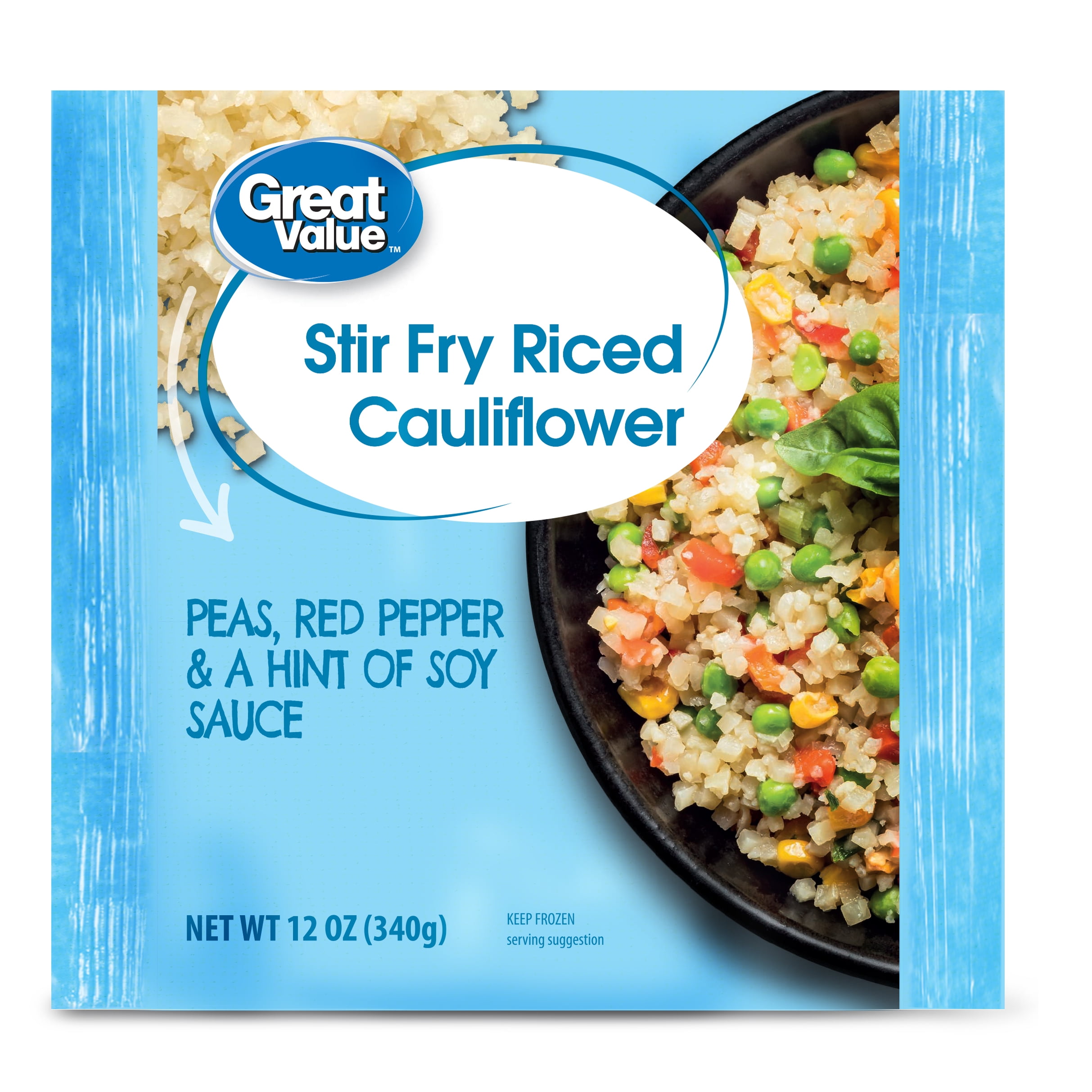 Great Value Stir Fry Riced Cauliflower, 12 oz