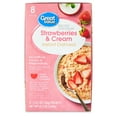 thumbnail image 1 of Great Value Strawberries & Cream Instant Oatmeal, 1.05 oz, 8 Count, 1 of 9