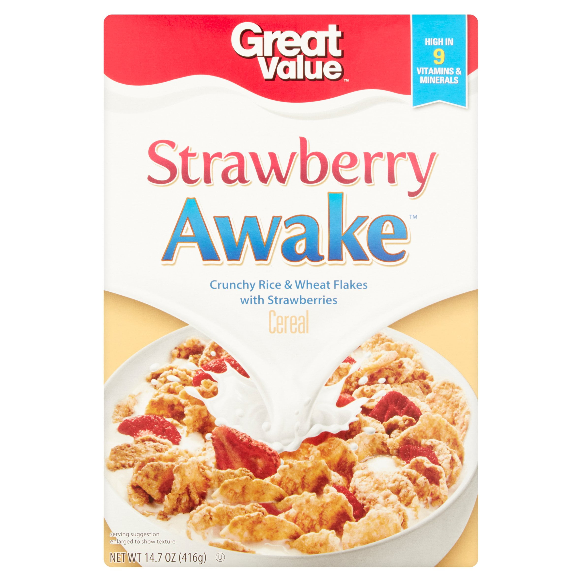 Great Value Strawberry Awake Cereal, 14.7 oz