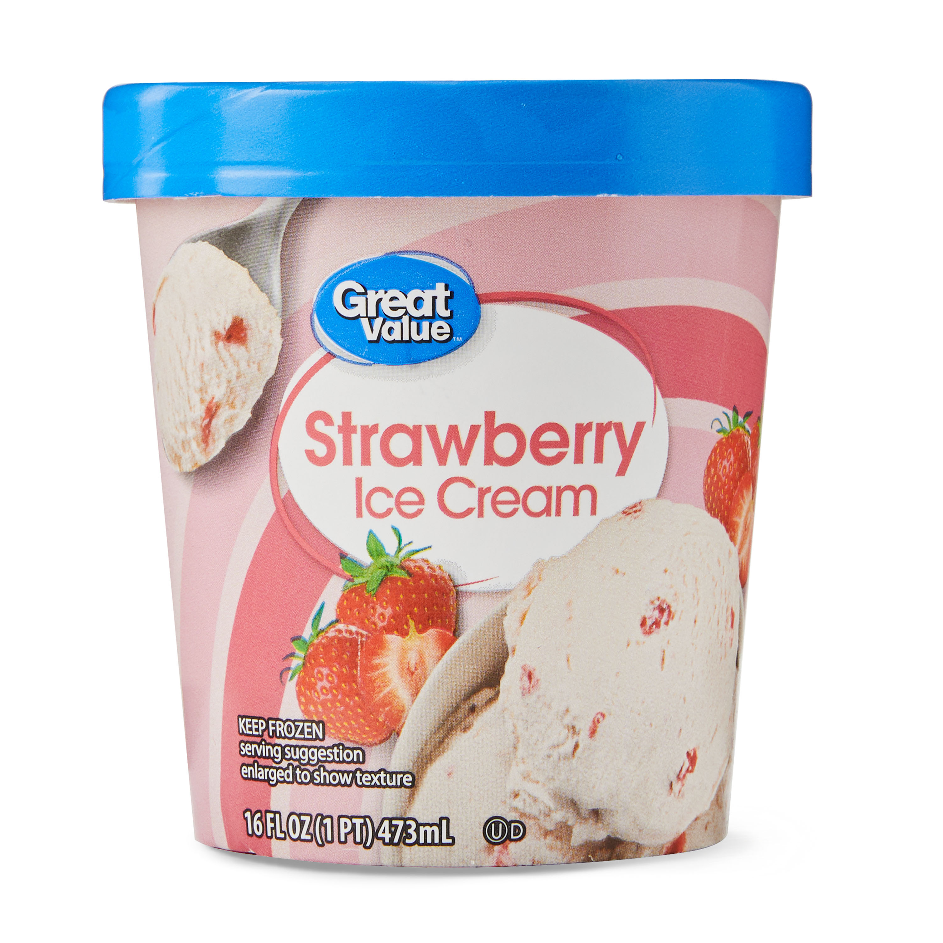 Great Value Strawberry Ice Cream, 16 fl oz - Walmart.com