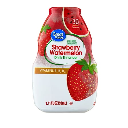 Great Value Strawberry Watermelon Liquid Drink Enhancer, 3.11 fl oz