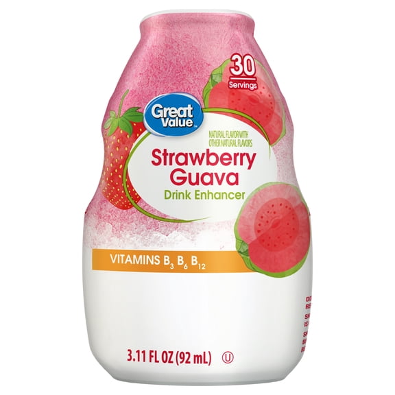 Great Value StrawberryGuava Drink Enhancer, 3.11 fl oz