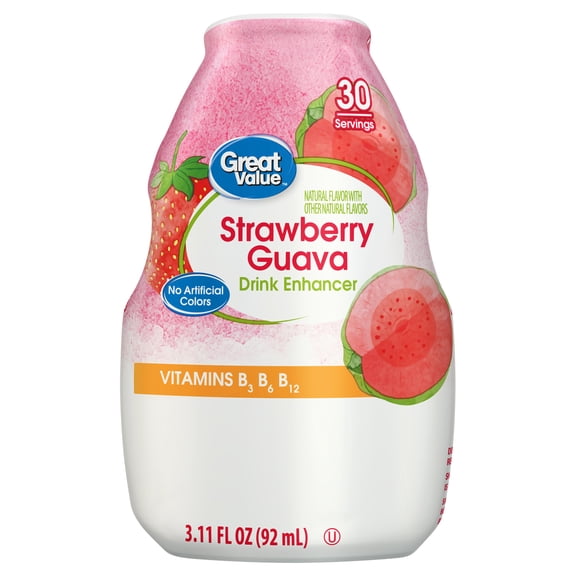 Great Value Strawberry Guava Liquid Drink Enhancer, 3.11 fl oz