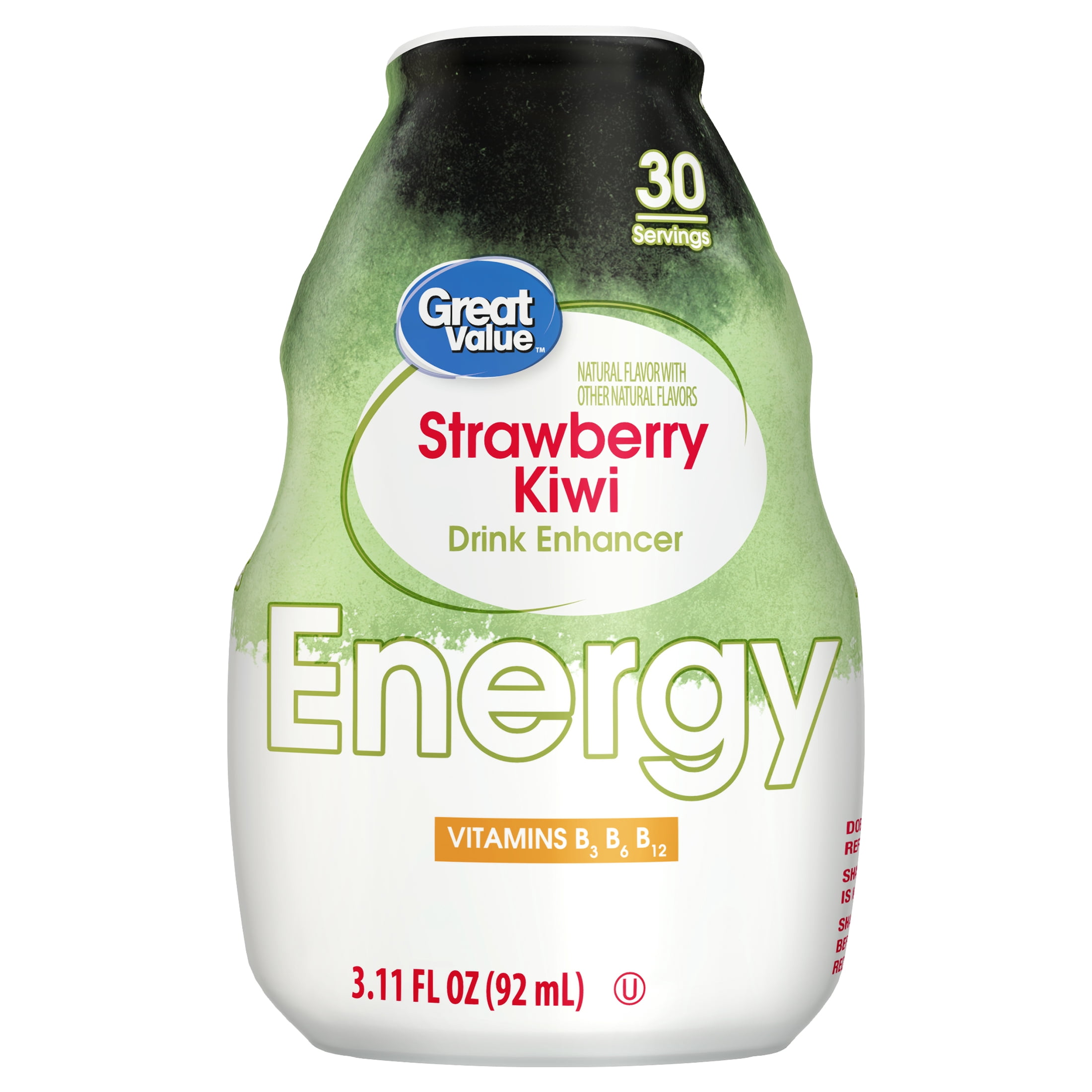 Great Value StrawberryKiwi Energy Drink Enhancer, 3.11 fl oz