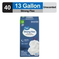 thumbnail image 1 of Great Value Strong Flex Tall Kitchen Drawstring Bags, Unscented, 13 Gallon, 40 Count, 1 of 7