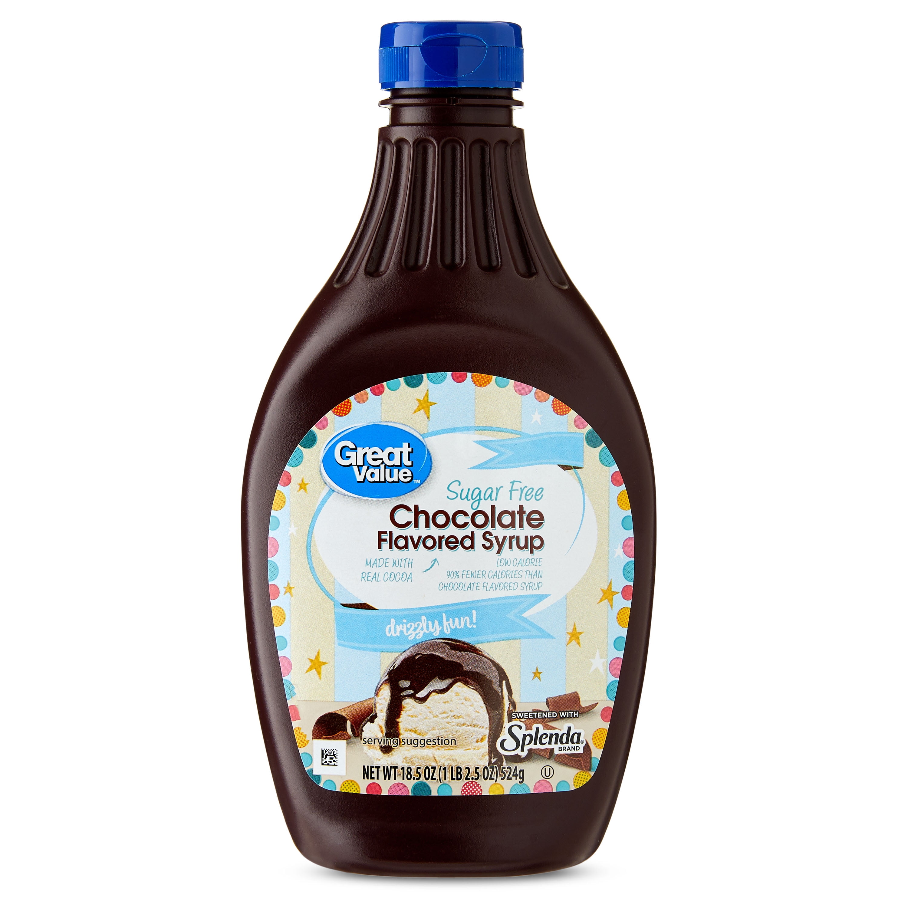 Great Value Sugar Free Chocolate Flavored Syrup, 18.5 oz