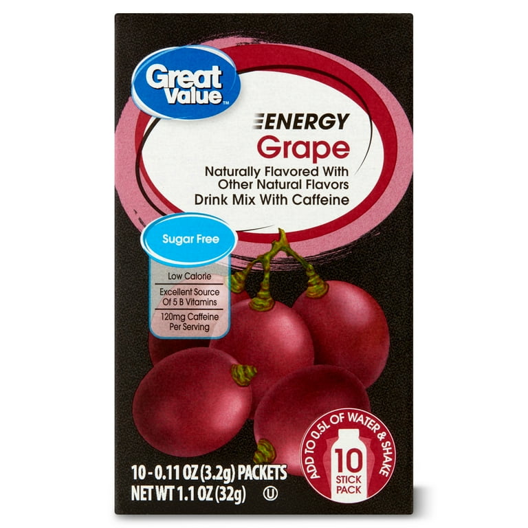 Great Value SugarFree Dragon Fruit Energy Drink Mix, Oz,