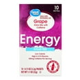 Great Value SugarFree Grape Energy Powdered Drink Mix, 1.1 oz, 10