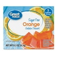 thumbnail image 1 of Great Value Sugar Free Orange Gelatin, 0.3 oz, 1 of 8