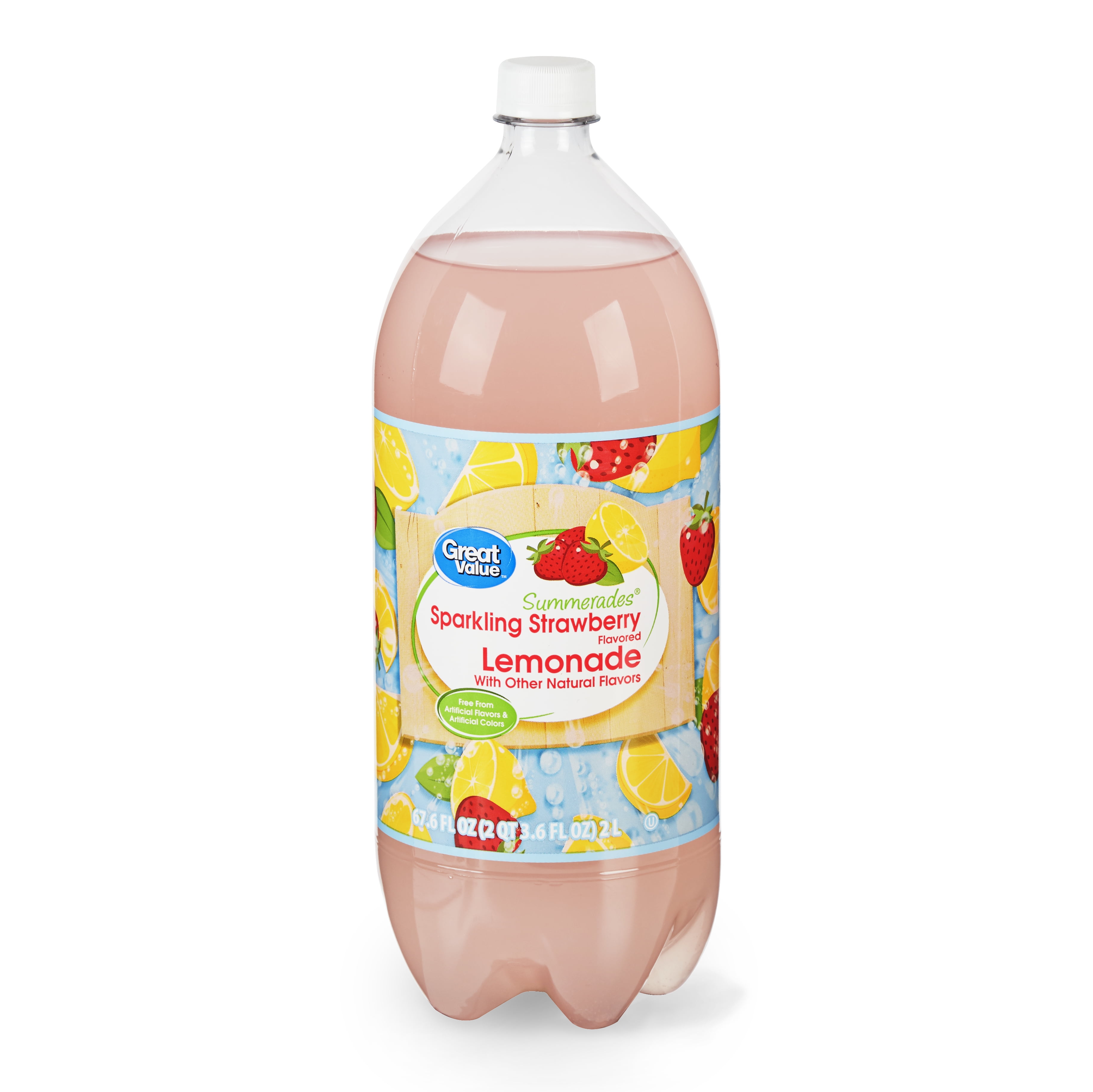 Great Value Summerlades Sparkling Strawberry Lemonade, 2 L