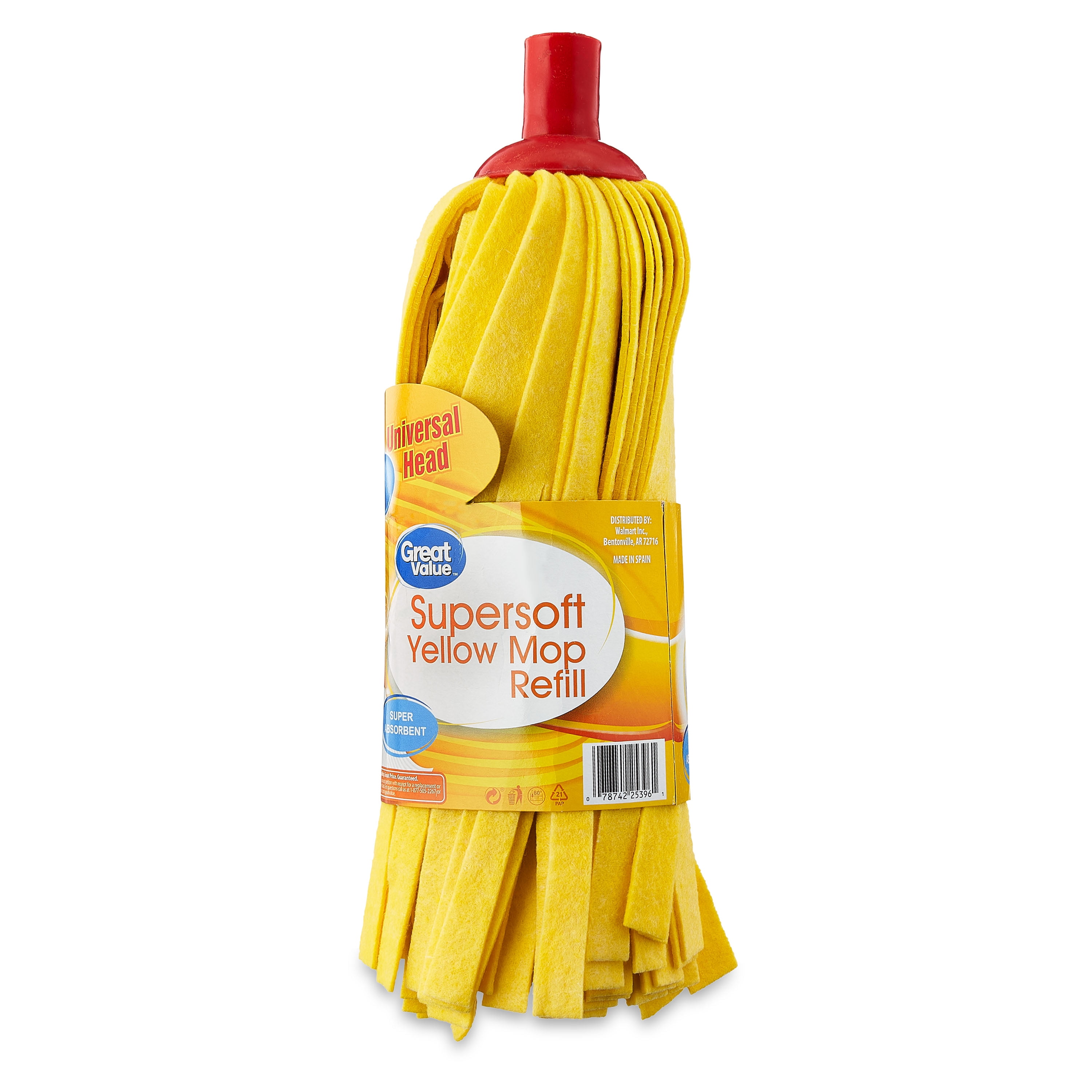 Great Value Super Soft Yellow  Chamois Mop Refill